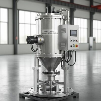 Capacidad 500-1000 L H de aluminio Refinado de la máquina de desgasificación de brida Tipo montado diseñado para mejorar el control de fusión de aluminio