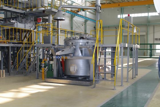 Ignición automática de aluminio de fusión del horno de crisol del pedazo de la electricidad 1200KG
