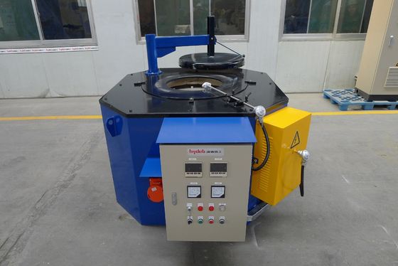 Horno fusorio del crisol eléctrico inclinable azul 1200KG para 280 Kg/H del acero Outshell del hierro