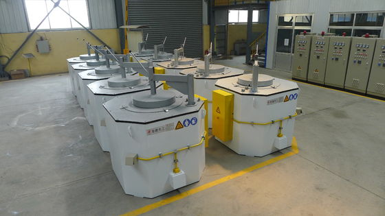 Negro de aluminio del horno de crisol del tratamiento térmico eléctrico 1000KG para la desgasificación