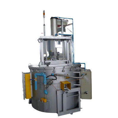 crisol 1000kg que dosifica sosteniendo el aluminio del horno
