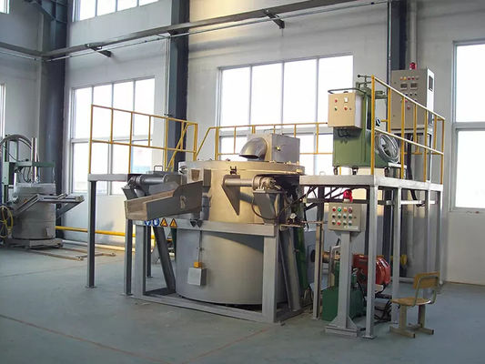 Máquina de inyección de flujo de gas de nitrógeno o argón de pureza con temperatura de líquido de aluminio de 680-750 C y velocidad del rotor de grafito de 0 ¥ 400 r / min