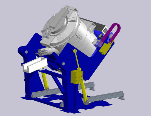 Bolsa de transferencia de líquido de aluminio de rotación de 360 ° con tipo de montacargas y diseño de tetera para aluminio fundido