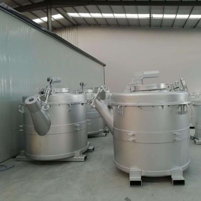 Transferencia de material de aluminio con cucharas de transferencia de aluminio fundido con una caída de temperatura inferior a 10 °C, certificado ISO 9001 2015 y CE