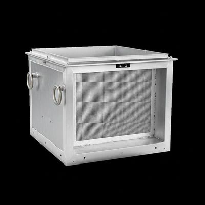 Caja de filtración de líquido de aluminio duradero con dimensiones de placa de 17''*17''*1 y tamaño de canaleta según el caudal