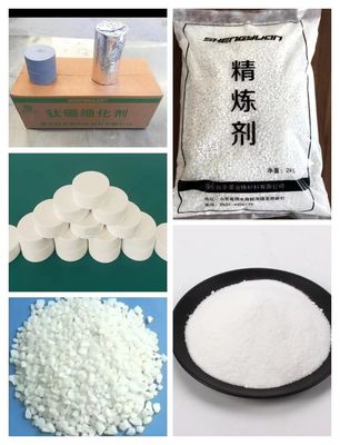 Flujo de refinación de aluminio de grado industrial para una alta eficiencia de desgasificación y eliminación de hidrógeno en aluminio fundido