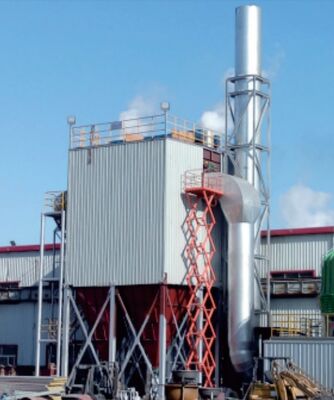 Recolector de polvo de cartucho respetuoso con el medio ambiente con gran volumen de aire, alta eficiencia de eliminación de polvo y sistema de control PLC