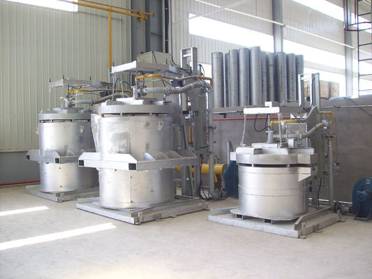 Cucharones de aluminio fundidas de la transferencia de la carretilla elevadora de la capacidad 500KG que vierten el metal fundido 800 grados