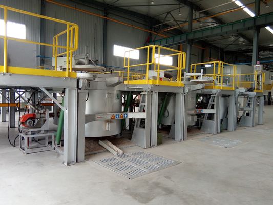 Silent Operation Gelectric Foundry Aluminum Melting Furnace 800K Hydraulic Tilting