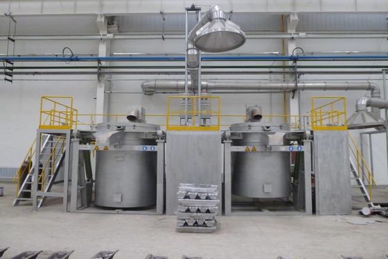 Horno fusorio 0.30MPa de la inducción de aluminio del vacío del NG del LPG para la aleación de aluminio