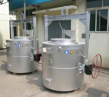 Gas industrial que suspende el tipo eléctrico de aluminio 500KG del horno de crisol