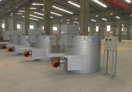 Horno de crisol de aluminio del gas 0.30MPa del NG para la aleación de aluminio de fusión ISO9001