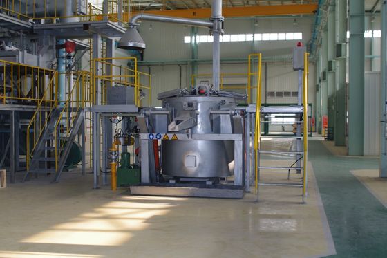 Crisol para el gas Heater Aluminum Crucible Furnace Melting 800KG de inclinación hidráulico