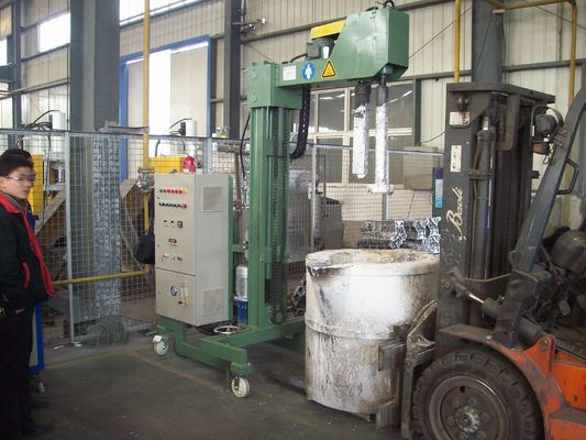 Control de tamaño de partículas del flujo de refinación Máquina de desgasificación de aluminio fundido ajustable con presión de gas refinado