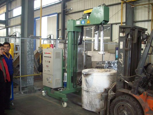 Máquina regulable de desgasificación de refinación de aluminio con presión de gas refinado de 0,1 a 0,6 MPa y tamaño de partícula mm ≤ 5