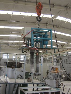 Suspender proceso de refinamiento de aluminio de desgasificación rotatorio de la unidad 500 RPM