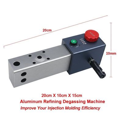 20cm X 10cm X 15cm Máquina de desgasificación de refinación de aluminio Mejora la eficiencia de tu moldeo por inyección