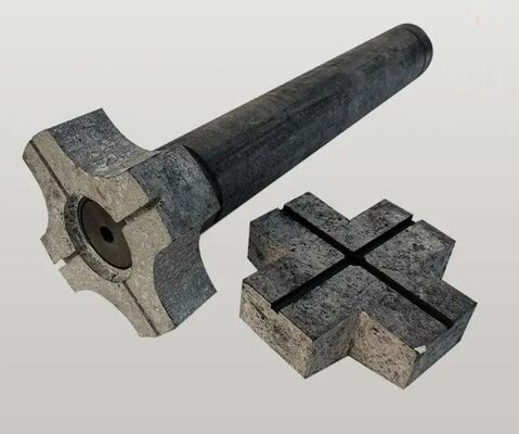 Eje de rotor de grafito para inyector de flujo rotatorio con resistencia a altas temperaturas, resistencia al choque térmico y autolubricación