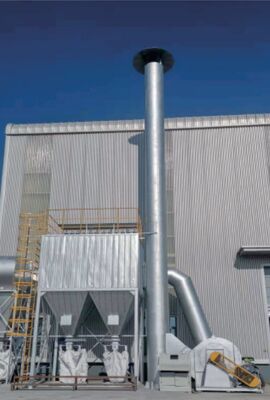 Recolector de polvo de cartucho respetuoso con el medio ambiente con gran volumen de aire, alta eficiencia de eliminación de polvo y sistema de control PLC